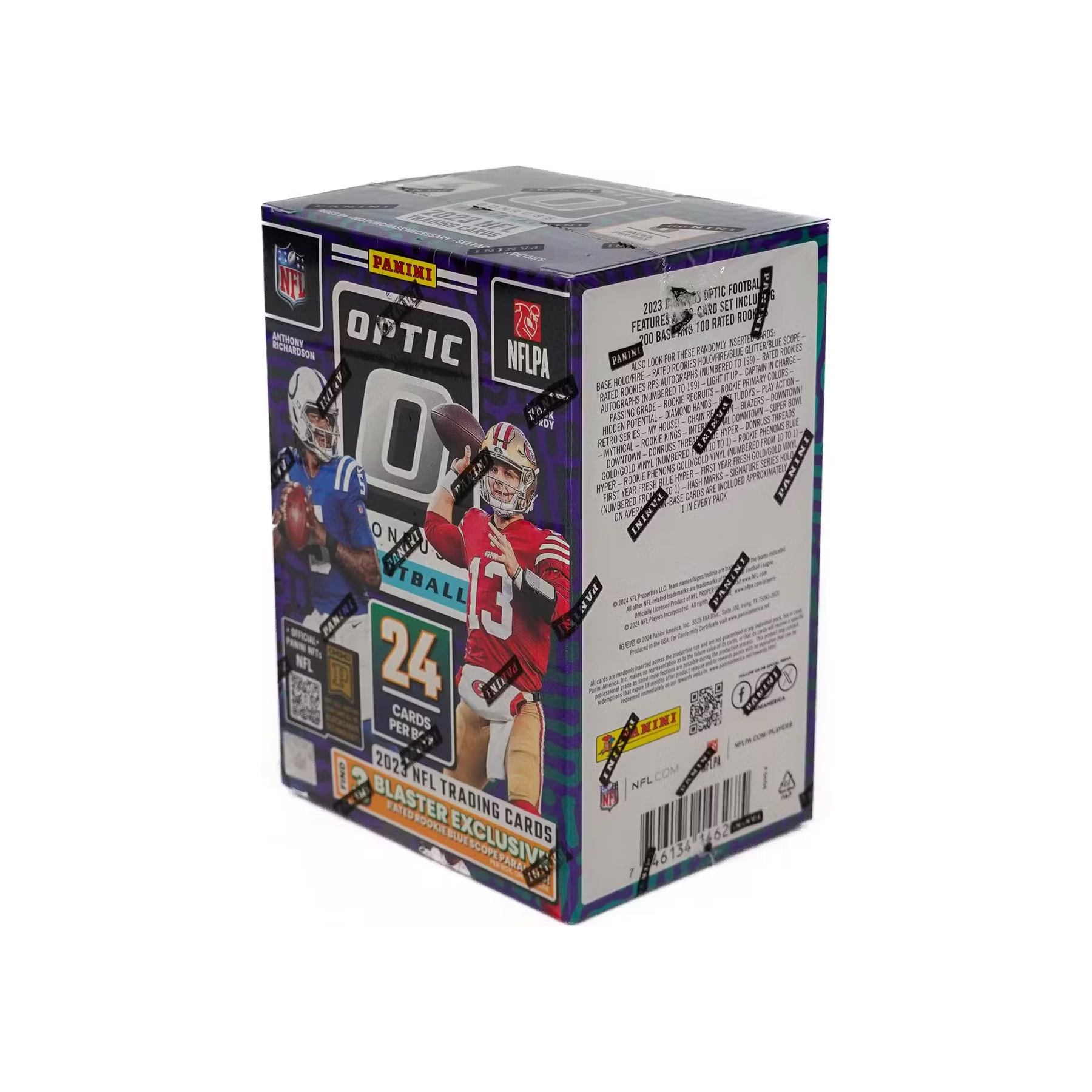 2023 Panini Donruss Optic Football 6-Pack Hobby Blaster Box (Blue Scope) - PokeBox USA