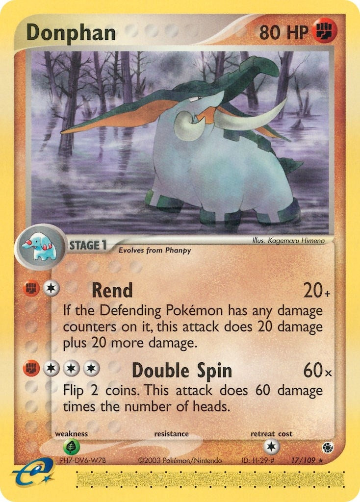Image for Donphan (17/109) (EX Ruby and Sapphire) (RS) - Pokemon