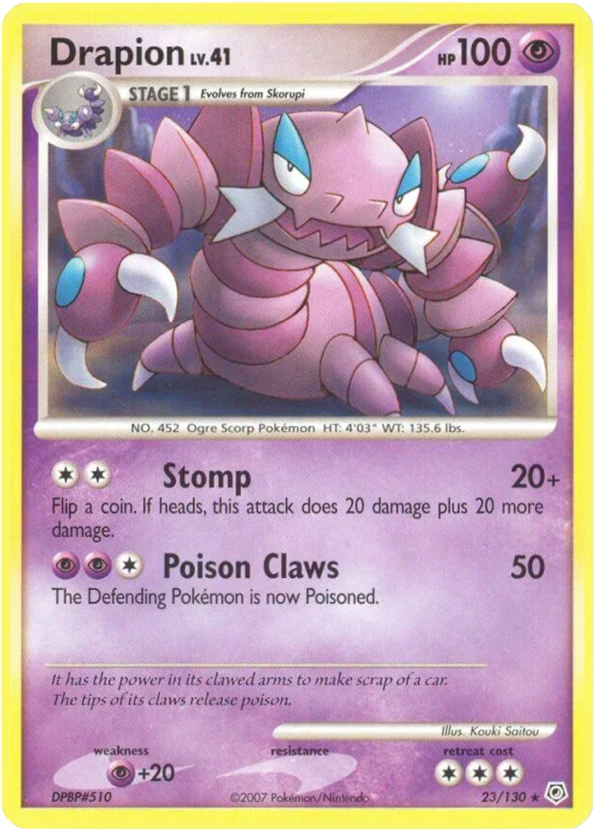 Image for Drapion (23/130) (Diamond and Pearl) (DP) - Pokemon