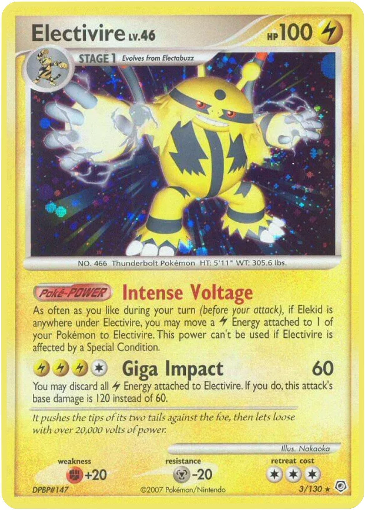 Image for Electivire (3/130) (Diamond and Pearl) (DP) - Pokemon