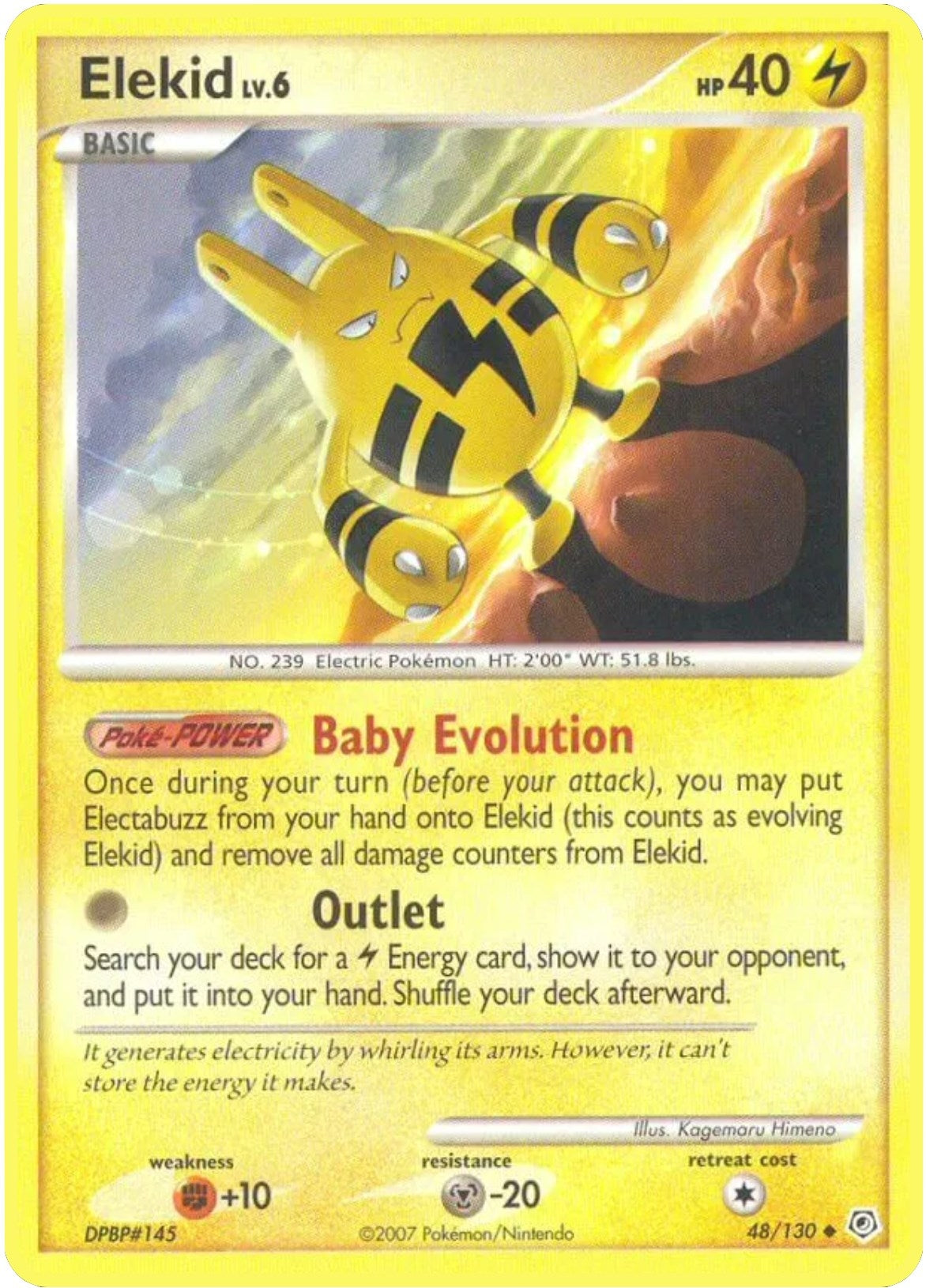 Image for Elekid (48/130) (Diamond and Pearl) (DP) - Pokemon