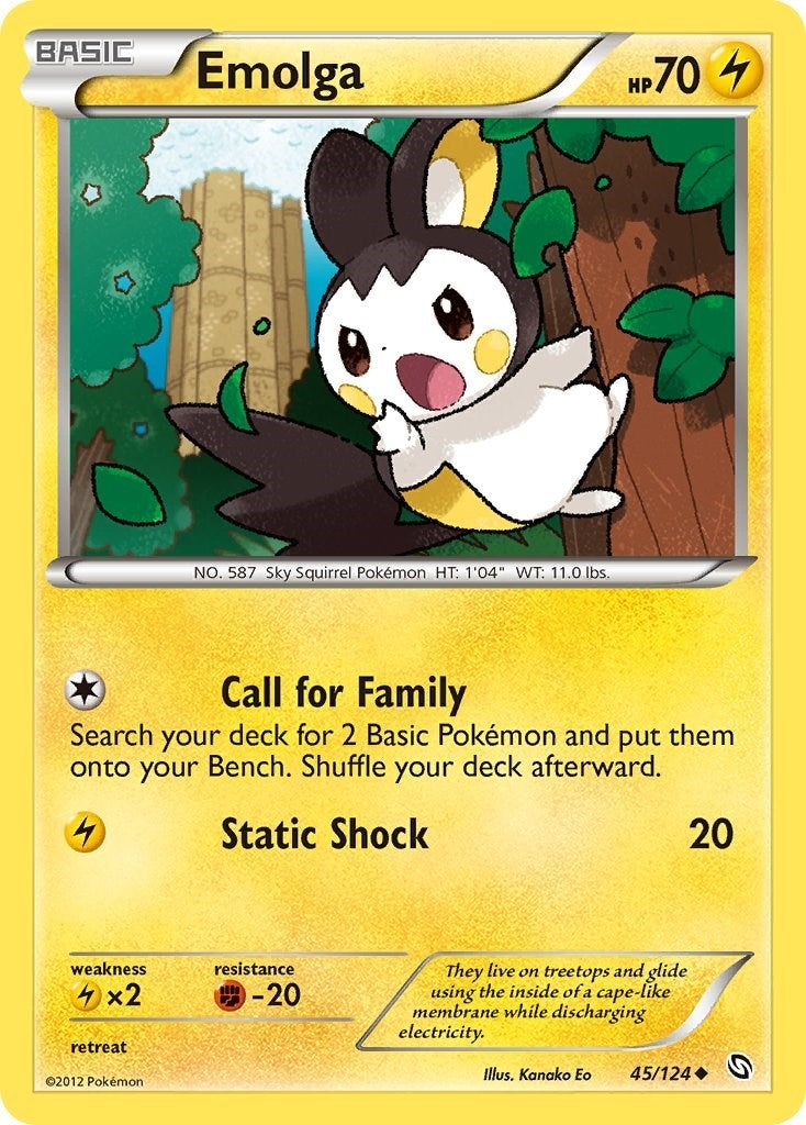 Image for Emolga (45/124) (Dragons Exalted) (DRX) - Pokemon
