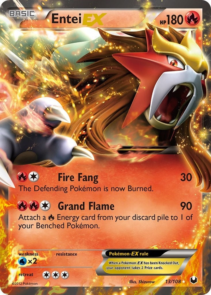 Image for Entei EX (13/108) (Dark Explorers) - Pokemon