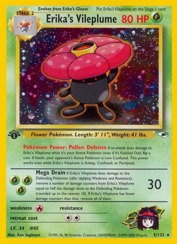 Image for Erika's Vileplume (005/132) (Gym Heroes) (G1) - Pokemon
