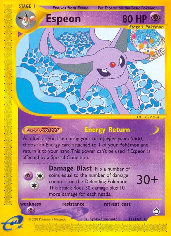 Image for Espeon (011/147) (Aquapolis) (AQ) - Pokemon