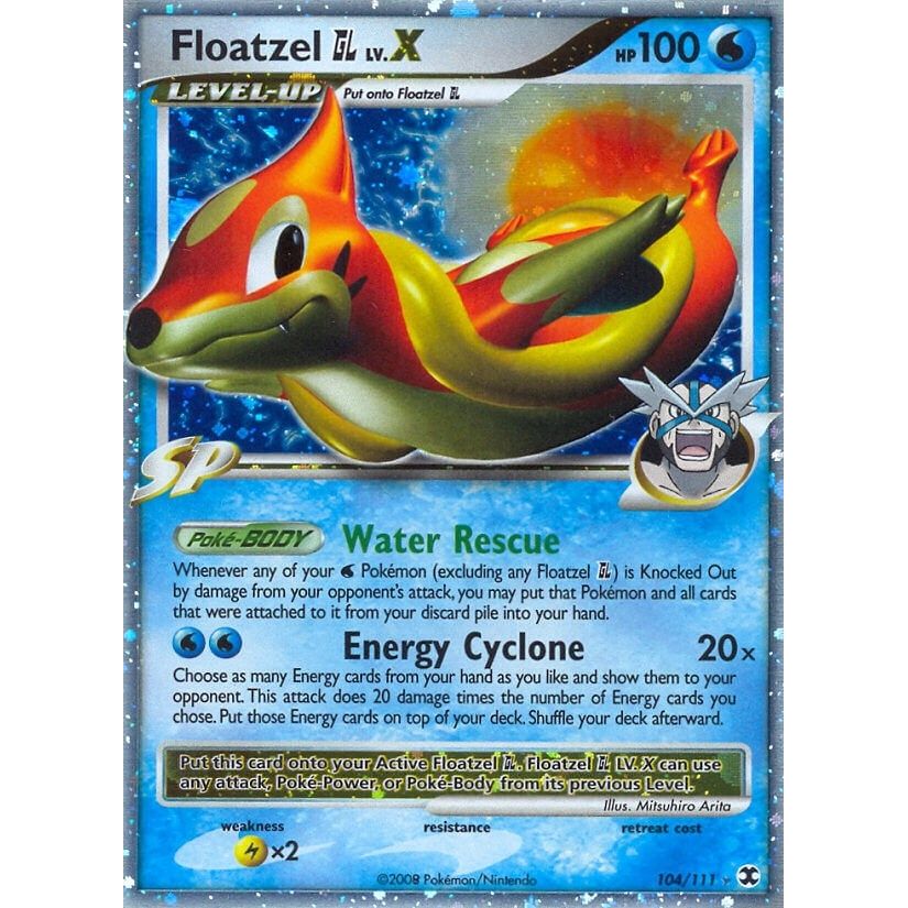 Image for Floatzel GL Lv.X (104/111) (Rising Rivals) - Pokemon