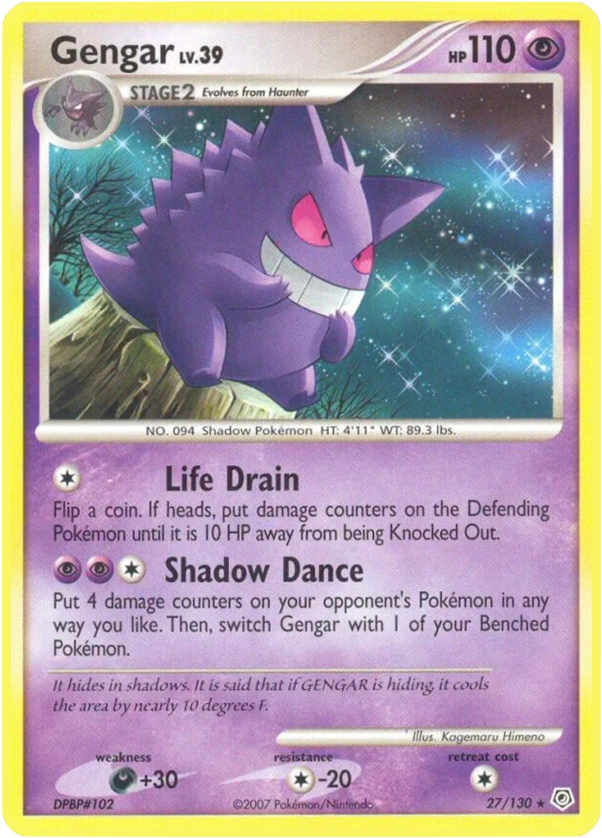 Image for Gengar (27/130) (Diamond and Pearl) (DP) - Pokemon