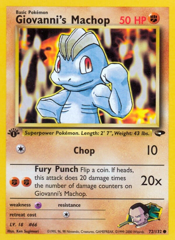 Image for Giovanni's Machop (072/132) (Gym Challenge) (G2) - Pokemon