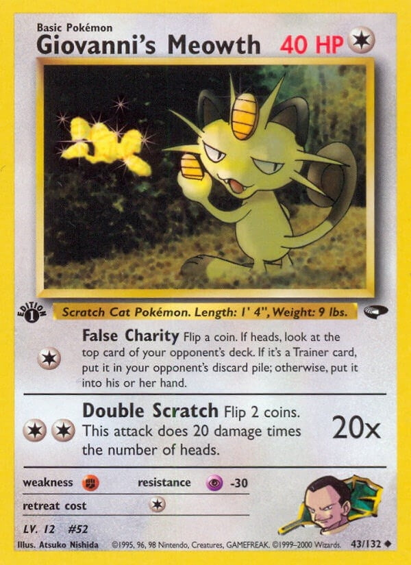 Image for Giovanni's Meowth (43) (043/132) (Gym Challenge) (G2) - Pokemon