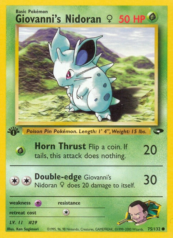 Image for Giovanni's Nidoran F (075/132) (Gym Challenge) (G2) - Pokemon
