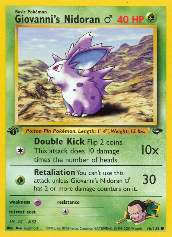 Image for Giovanni's Nidoran M (076/132) (Gym Challenge) (G2) - Pokemon