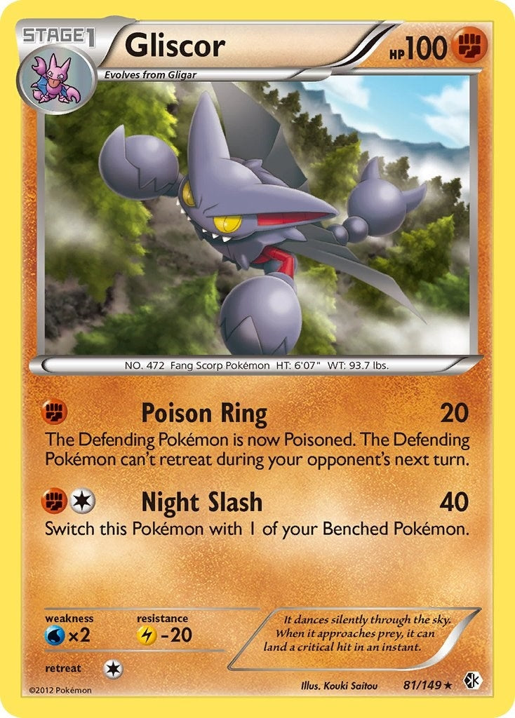 Image for Gliscor (81/149) (Boundaries Crossed) (BCR) - Pokemon