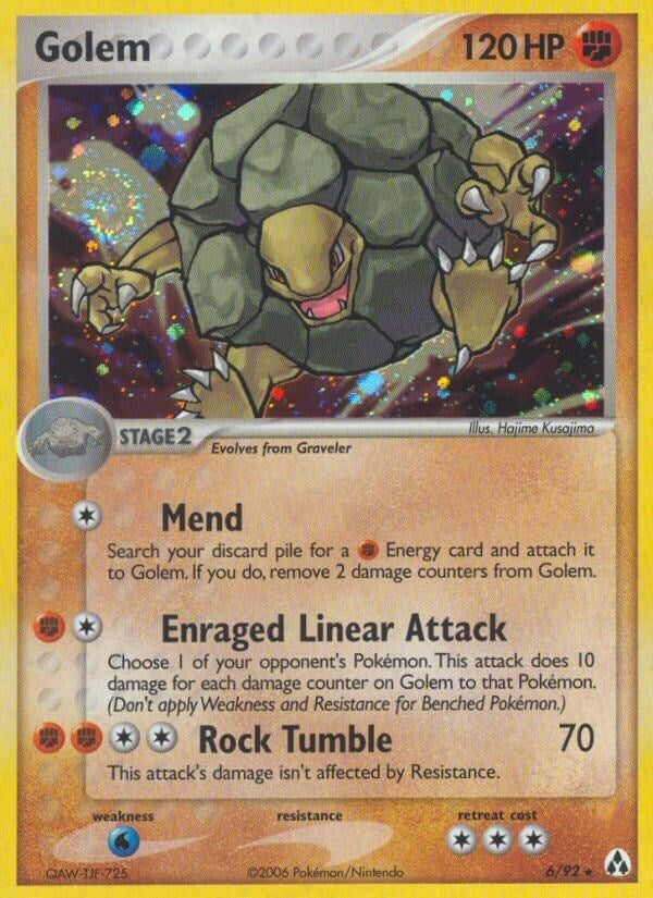 Image for Golem (6/92) (EX Legend Maker) (LM) - Pokemon