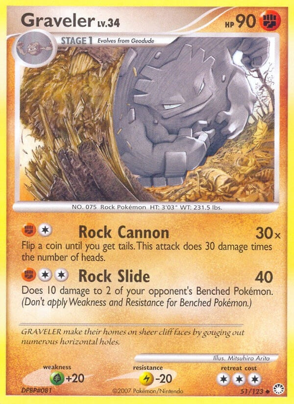 Image for Graveler (51/123) (Mysterious Treasures) (MT) - Pokemon