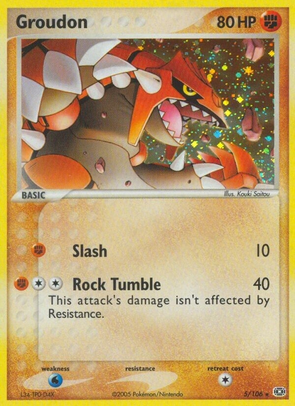 Image for Groudon (5/106) (EX Emerald) (EM) - Pokemon