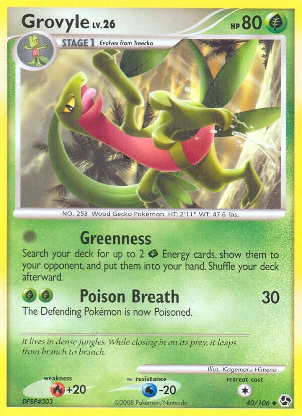 Image for Grovyle (40/106) (Great Encounters) (GE) - Pokemon