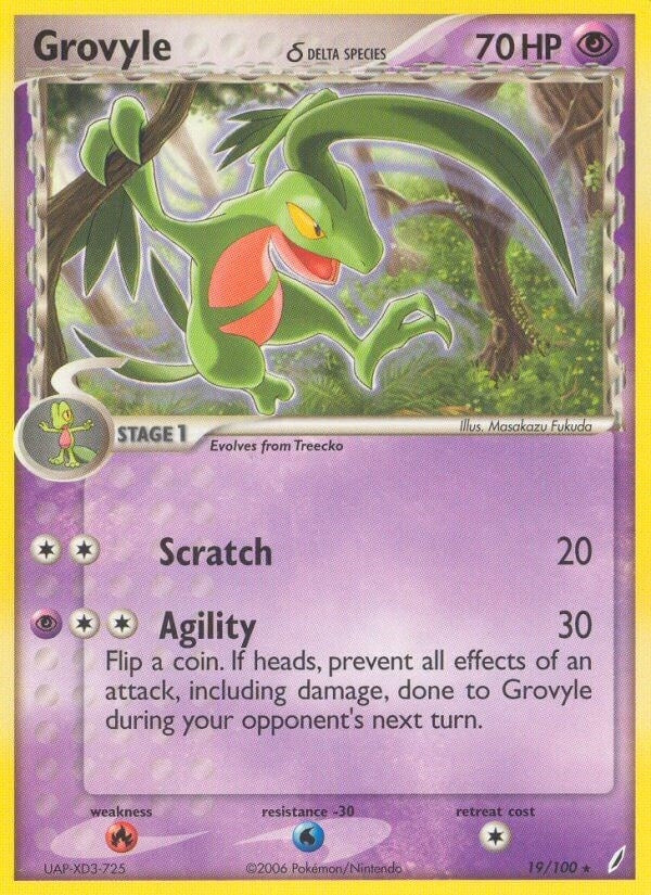 Image for Grovyle (Delta Species) (19/100) (EX Crystal Guardians) (CG) - Pokemon