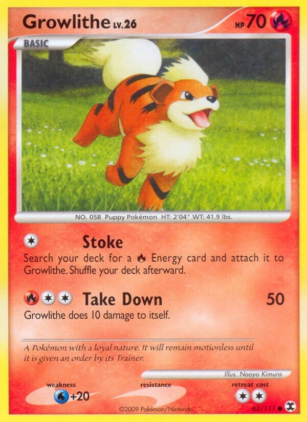 Image for Growlithe (63/111) (Rising Rivals) (RR) - Pokemon