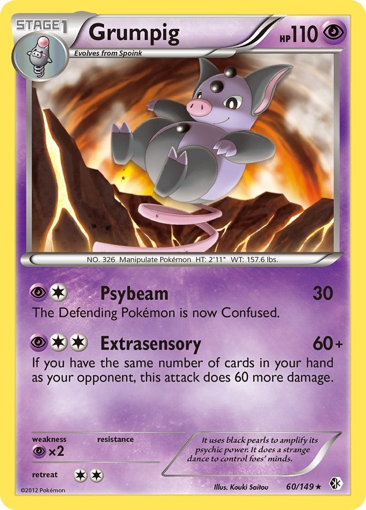 Image for Grumpig (60/149) (Boundaries Crossed) (BCR) - Pokemon