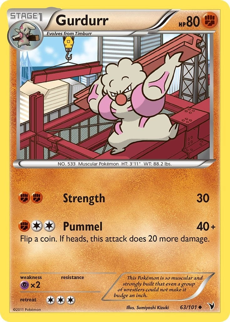 Image for Gurdurr (63/101) (Noble Victories) (NVI) - Pokemon