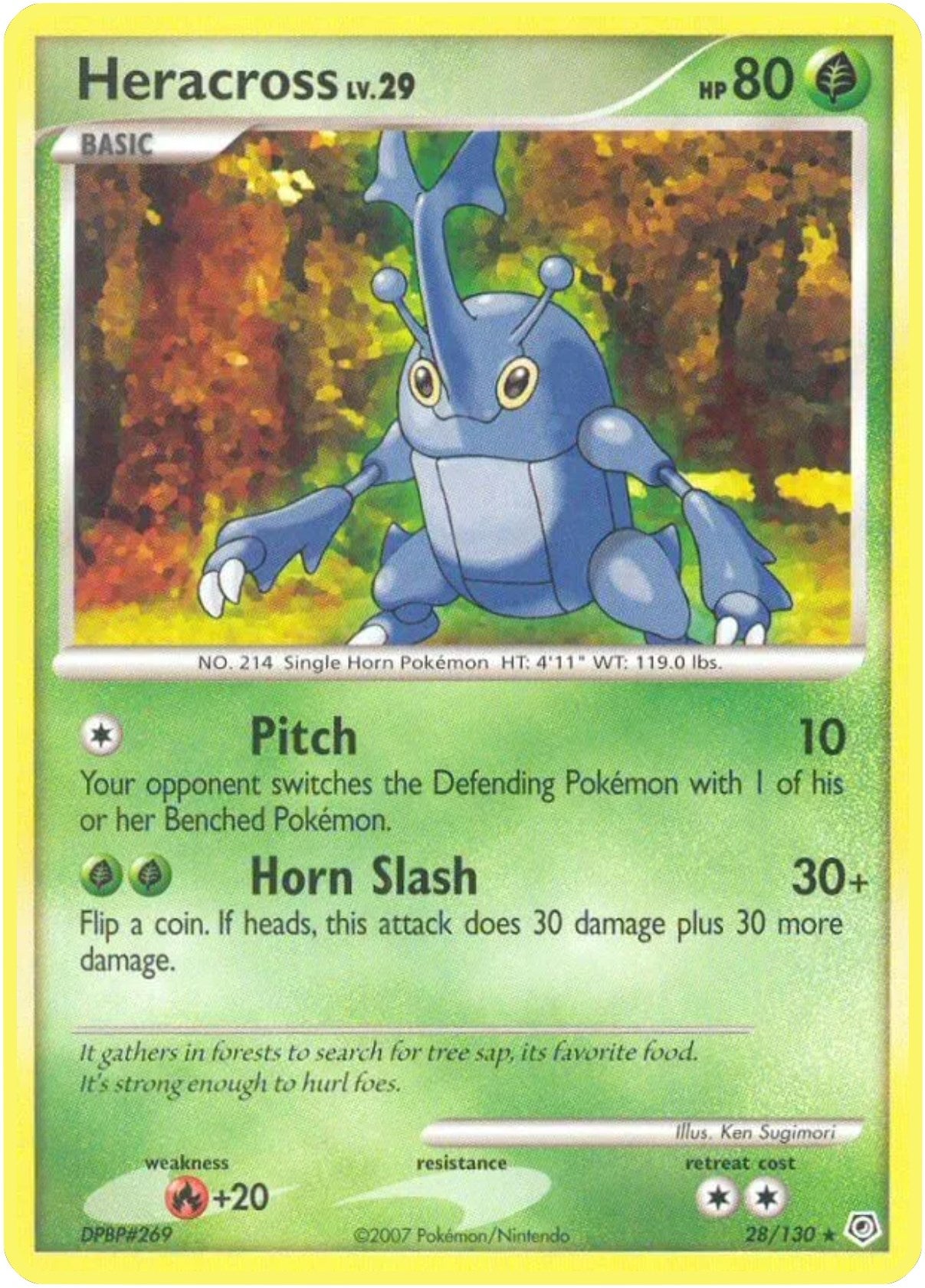 Image for Heracross (28/130) (Diamond and Pearl) (DP) - Pokemon