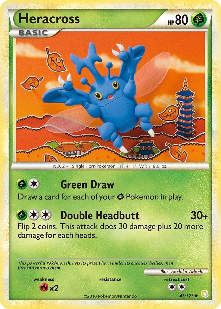 Image for Heracross (43/123) (HeartGold SoulSilver) (HS) - Pokemon