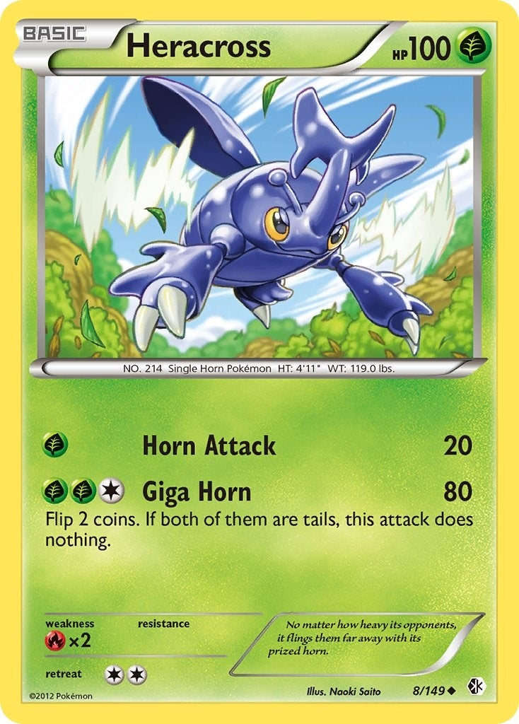 Image for Heracross (8/149) (Boundaries Crossed) (BCR) - Pokemon