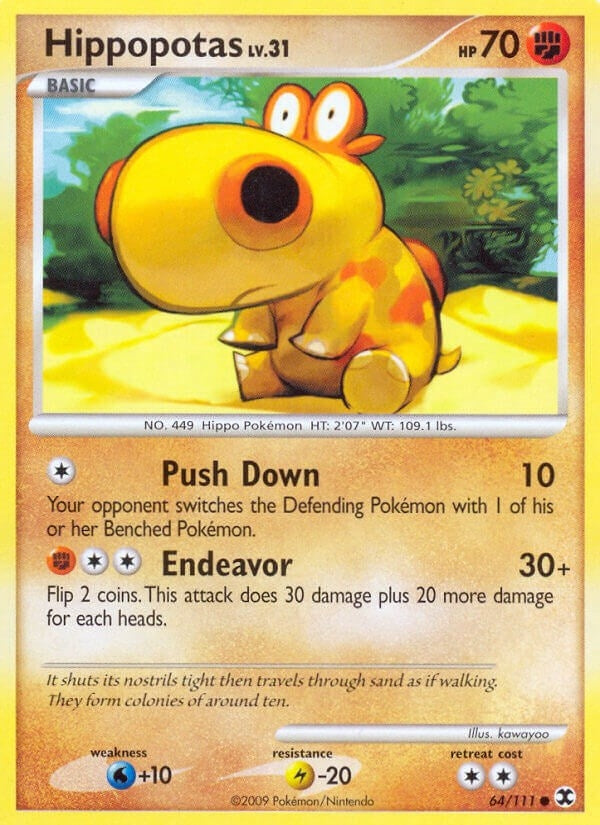 Image for Hippopotas (64/111) (Rising Rivals) (RR) - Pokemon