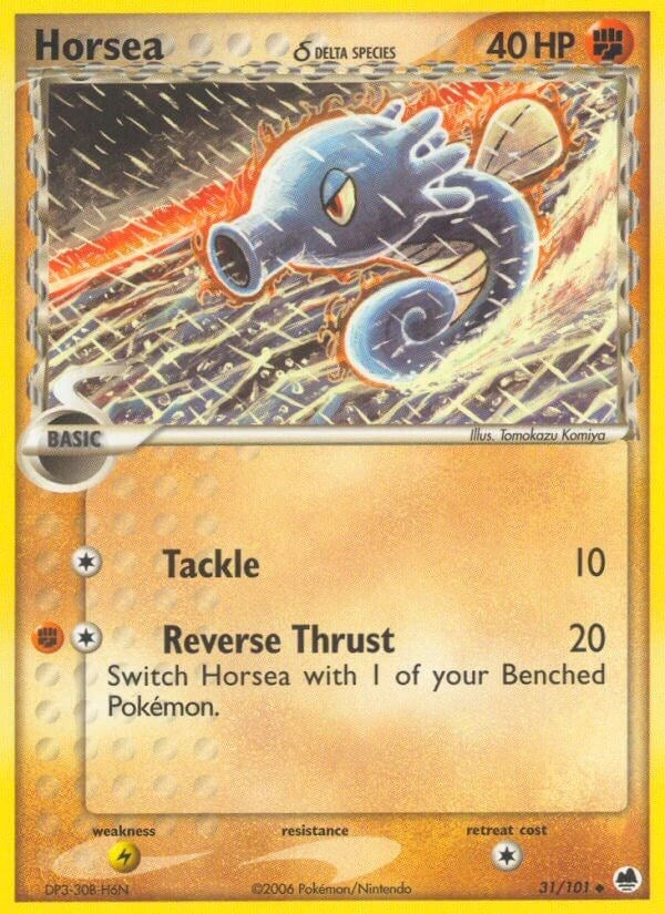 Image for Horsea - 031/101 (Delta Species) (31/101) (EX Dragon Frontiers) (DF) - Pokemon