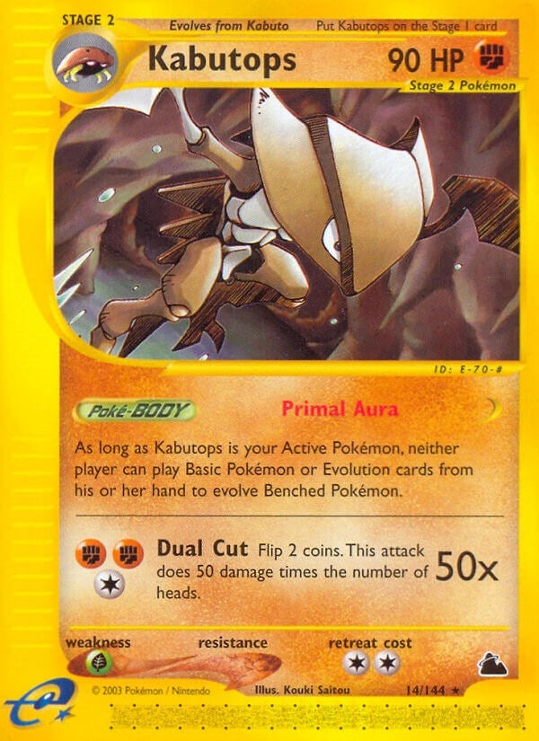 Image for Kabutops (14) (014/144) (Skyridge) (SK) - Pokemon