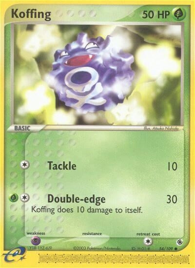 Image for Koffing (54/109) (EX Ruby and Sapphire) (RS) - Pokemon