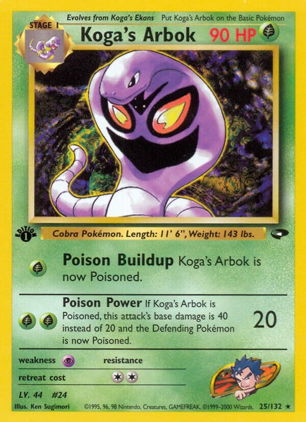 Image for Koga's Arbok (025/132) (Gym Challenge) (G2) - Pokemon