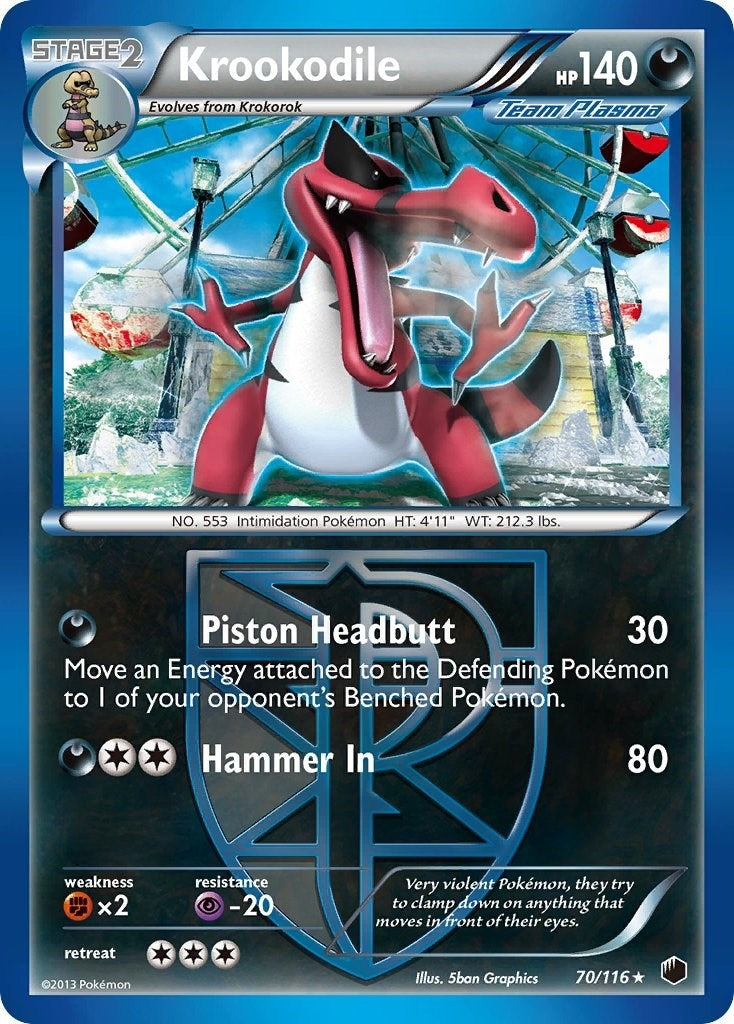 Image for Krookodile (Team Plasma) (70/116) (Plasma Freeze) (PLF) - Pokemon