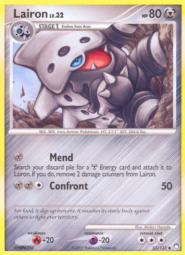 Image for Lairon (53/123) (Mysterious Treasures) (MT) - Pokemon