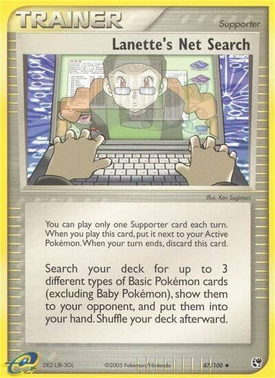 Image for Lanette's Net Search (87/100) (EX Sandstorm) (SS) - Pokemon