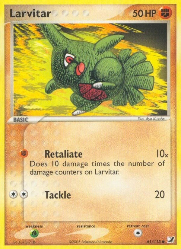 Image for Larvitar (61/115) (EX Unseen Forces) (UF) - Pokemon