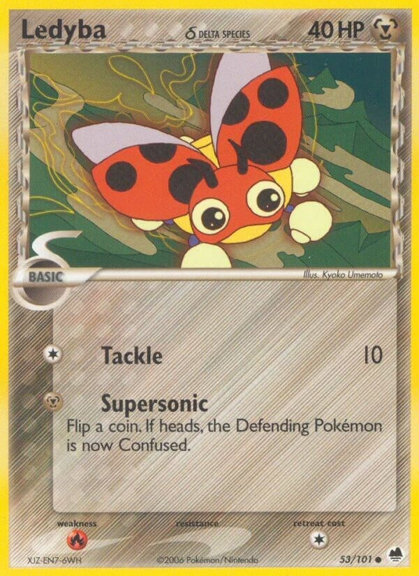 Image for Ledyba (Delta Species) (53/101) (EX Dragon Frontiers) (DF) - Pokemon