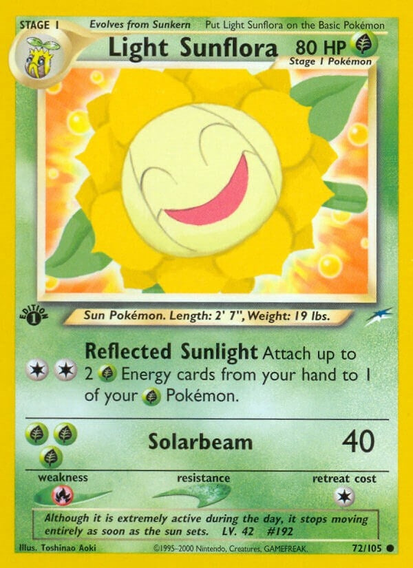 Image for Light Sunflora (072/105) (Neo Destiny) (N4) - Pokemon