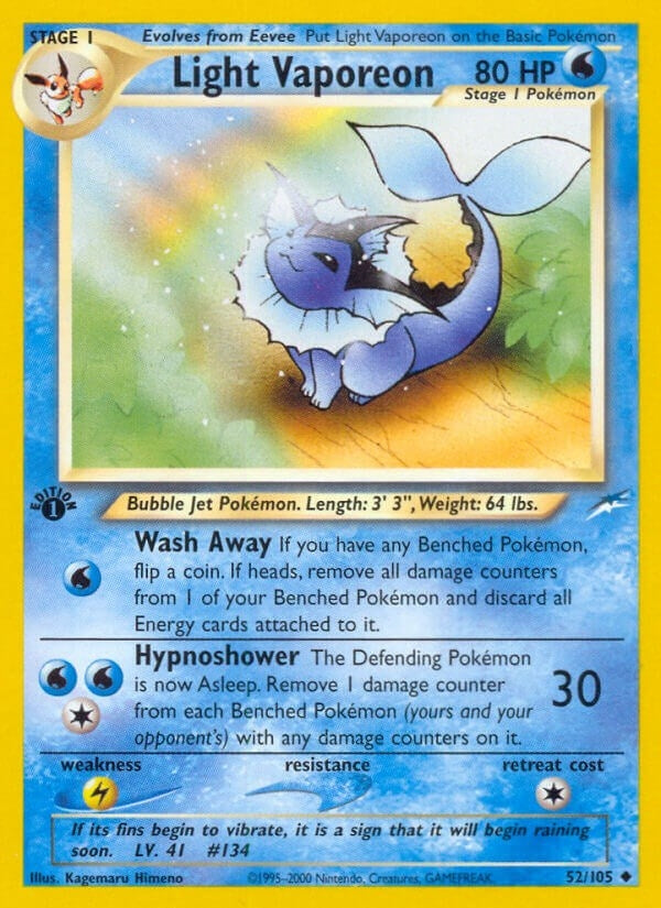 Image for Light Vaporeon (052/105) (Neo Destiny) (N4) - Pokemon