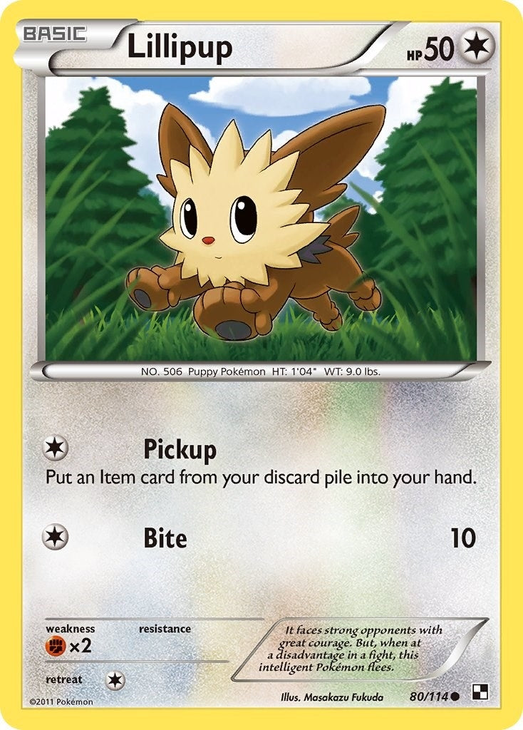 Image for Lillipup (80) (80/114) (Black and White) (BLW) - Pokemon