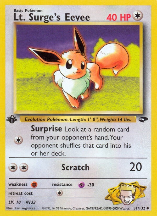 Image for Lt. Surge's Eevee (051/132) (Gym Challenge) (G2) - Pokemon
