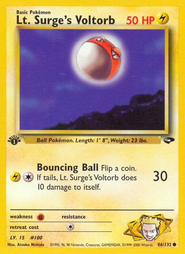 Image for Lt. Surge's Voltorb (086/132) (Gym Challenge) (G2) - Pokemon