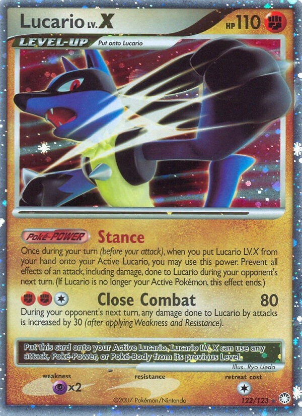 Image for Lucario LV.X (122/123) (Mysterious Treasures) (MT) - Pokemon