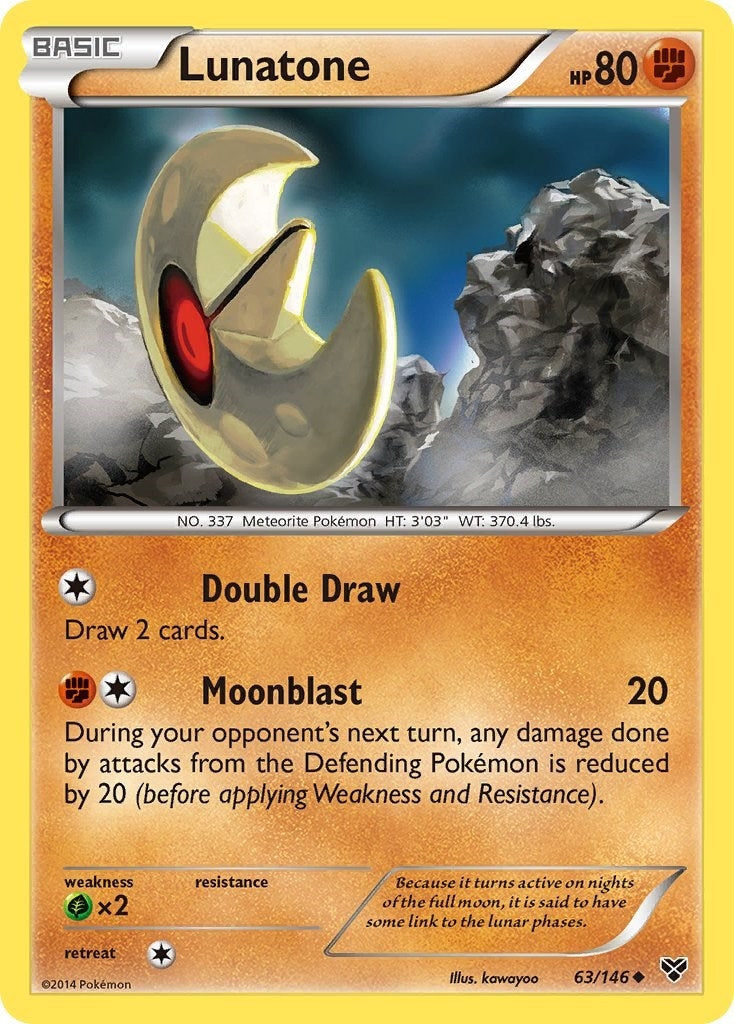 Image for Lunatone (63/146) (XY Base Set) (XY) - Pokemon