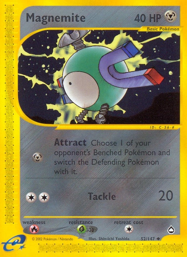 Image for Magnemite (52) (052/147) (Aquapolis) (AQ) - Pokemon