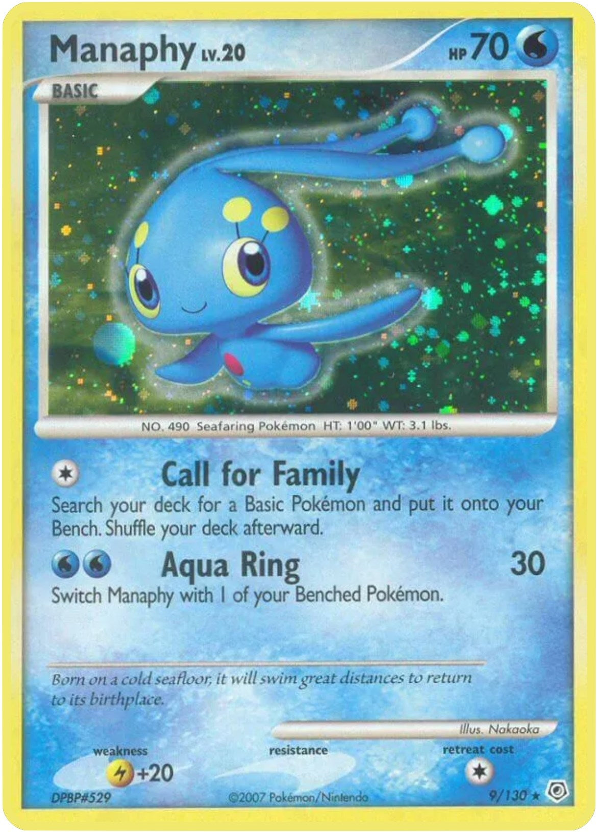 Image for Manaphy (9/130) (Diamond and Pearl) (DP) - Pokemon