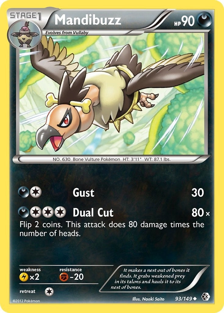Image for Mandibuzz (93/149) (Boundaries Crossed) (BCR) - Pokemon