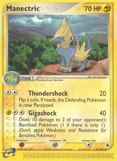 Image for Manectric (39/109) (EX Ruby and Sapphire) (RS) - Pokemon