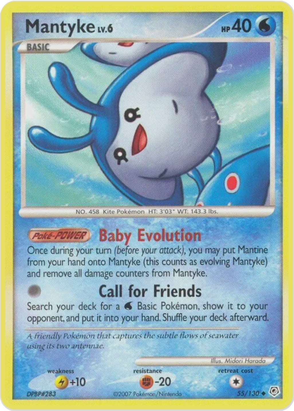 Image for Mantyke (55/130) (Diamond and Pearl) (DP) - Pokemon