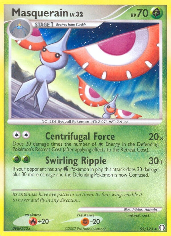 Image for Masquerain (55/123) (Mysterious Treasures) (MT) - Pokemon